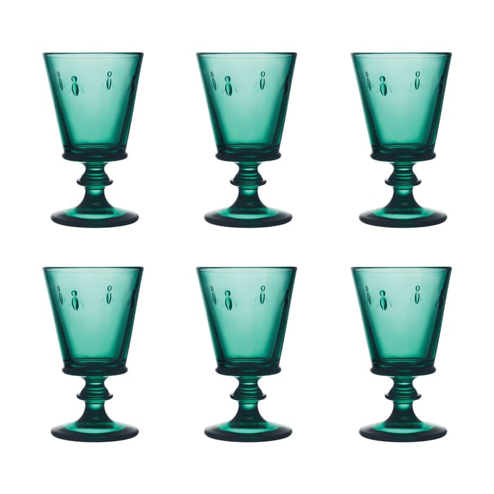 Abeille vinglas 24 cl 6-pak - Smaragdgrøn - La Rochère