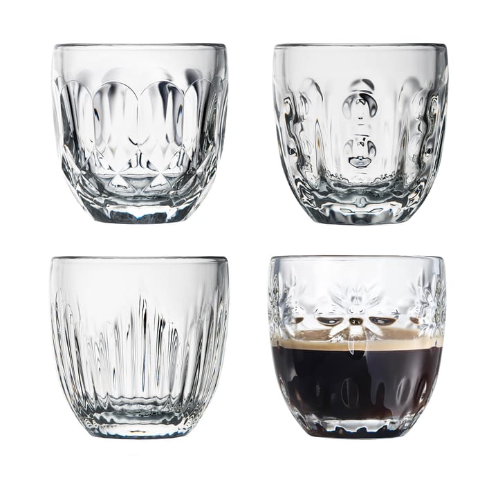 Troquet espressoglas 10 cl 4 dele - Klar - La Rochère