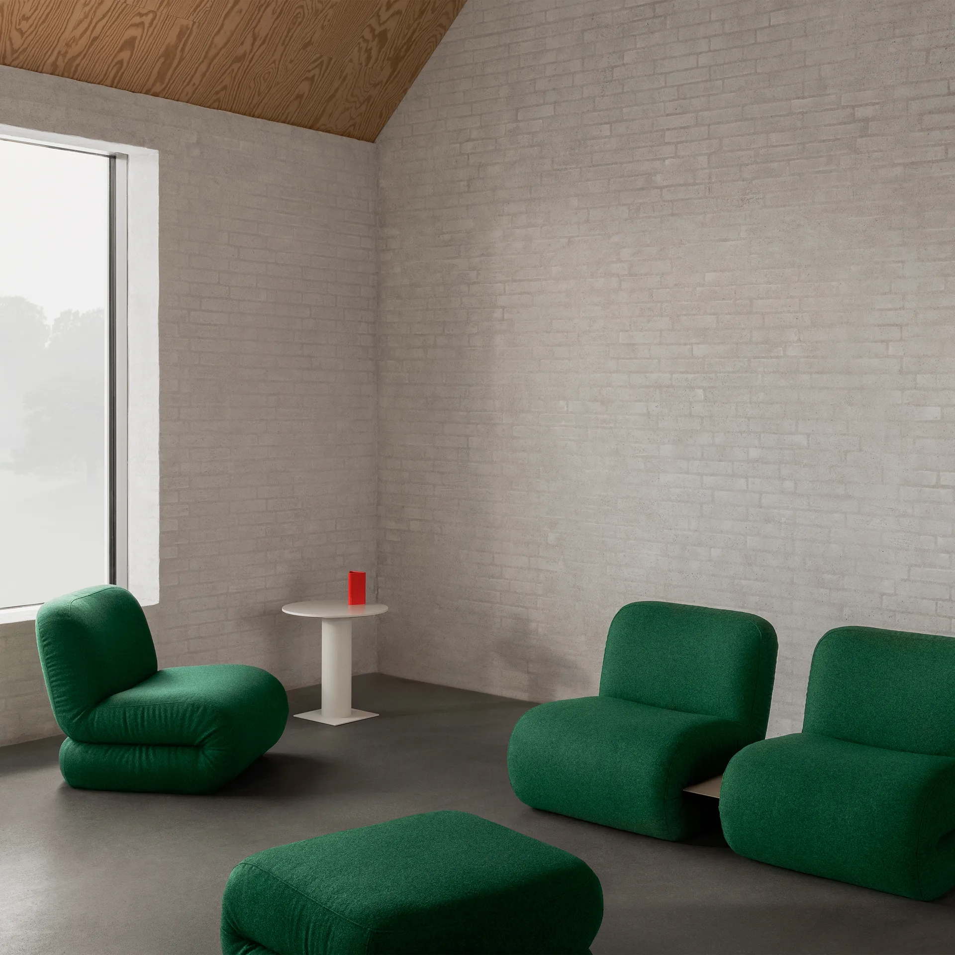 BAU fodskammel, Divina melange-mørkegrøn Lammhults