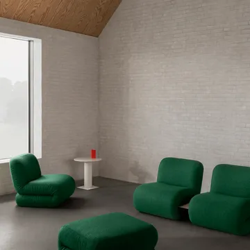 BAU lænestol - Divina melange-mørkegrøn, lige - Lammhults