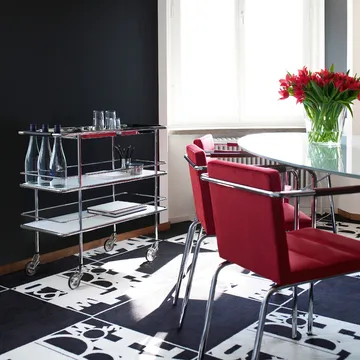 Cargo serveringsvogne - Hvidt laminat-krom - Lammhults