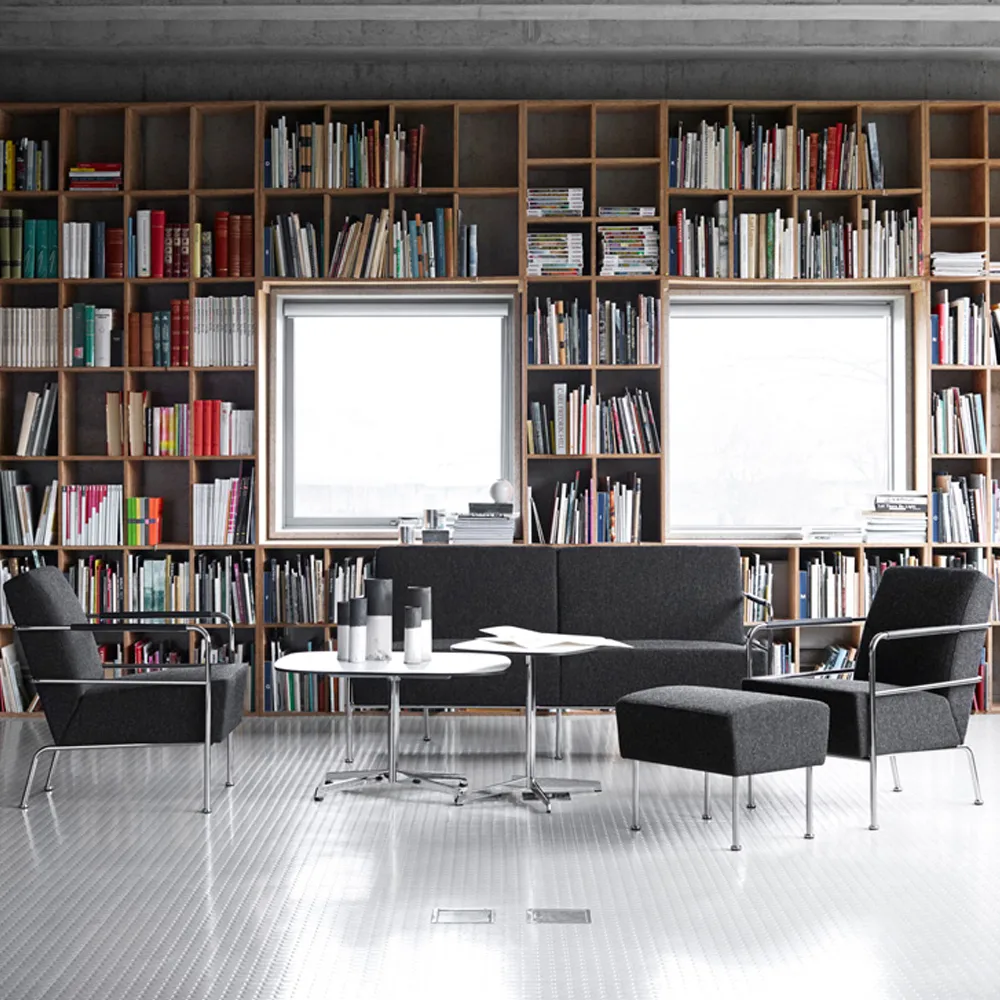 Chicago III sofabord, Sort laminat-krom Lammhults