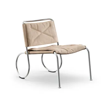 Corso easy chair stol - hørlærred natur-krom - Lammhults