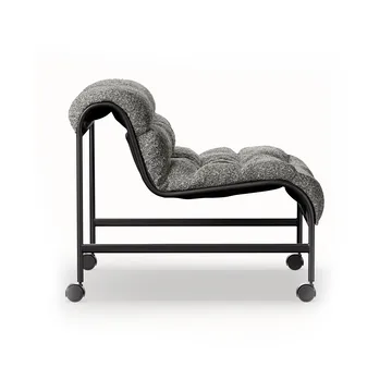 Sunny lænestol - Zero Sort-matsort stativ med hjul - Lammhults