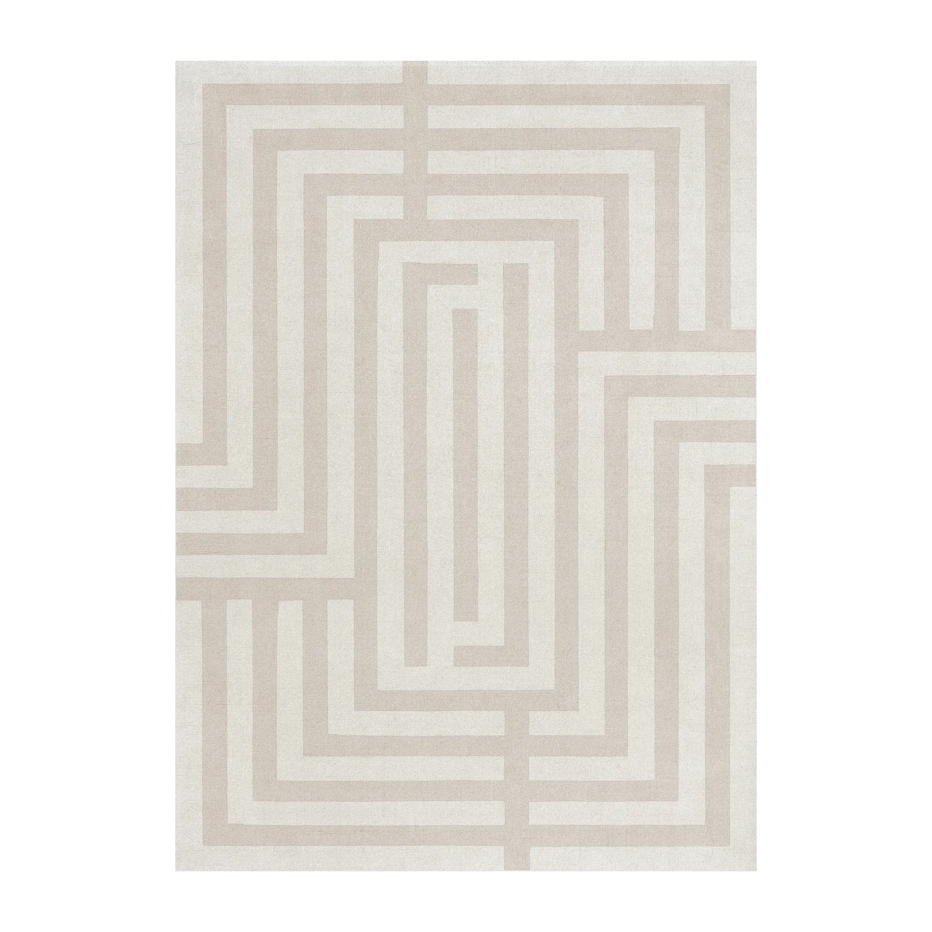 60S Geo Letters tæppe, Oatmeal, 180x270 cm Layered