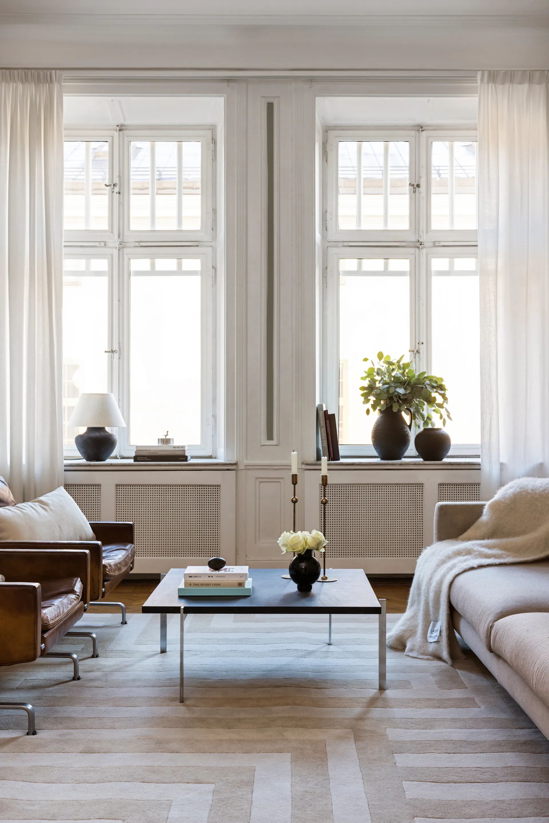 60S Geo Letters tæppe, Oatmeal, 180x270 cm Layered