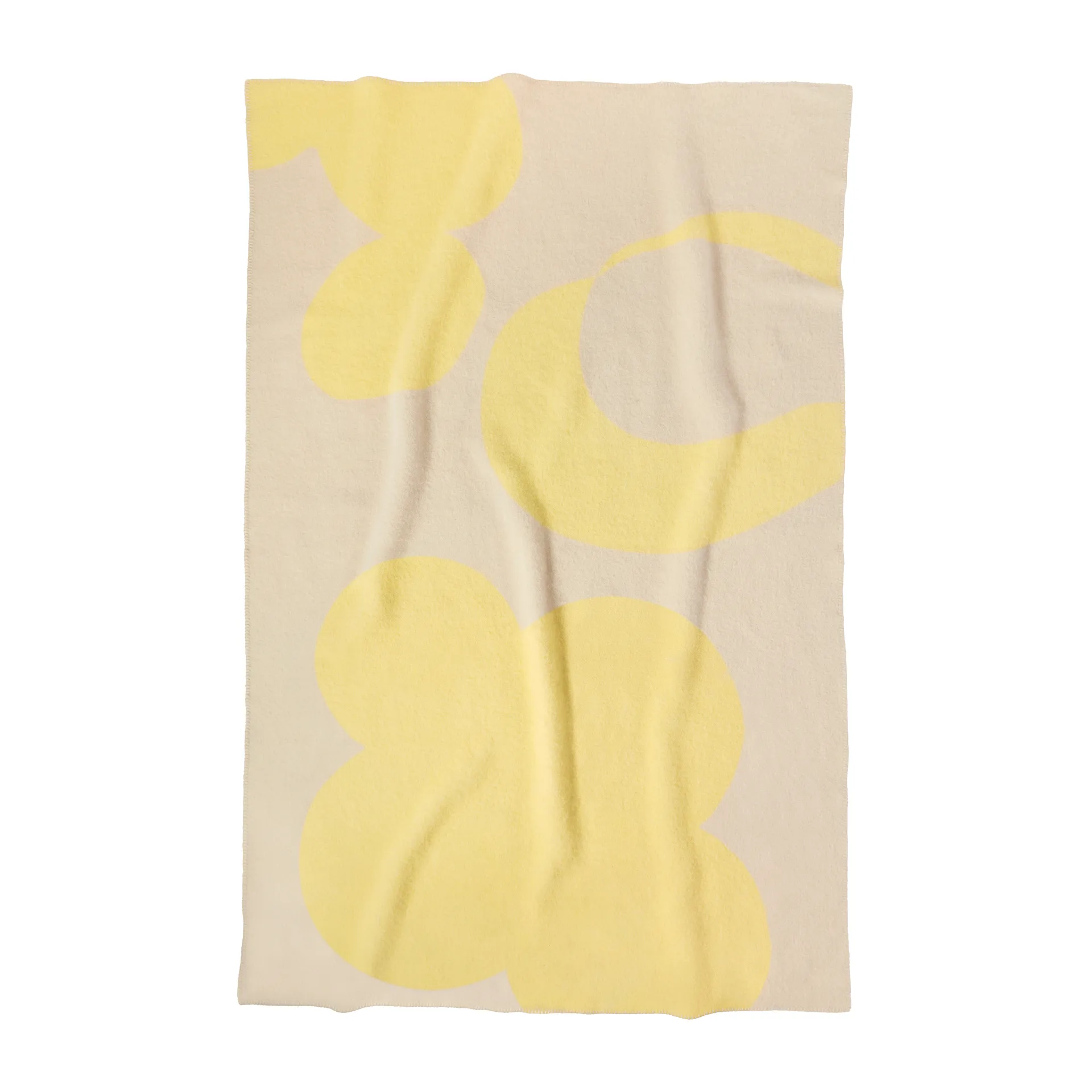 Anemone uldtæppe 130x200 cm, Beige/Yellow Layered