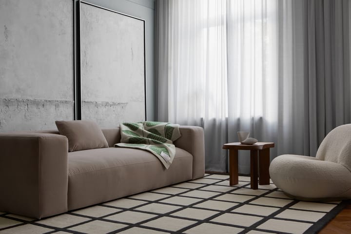 Avenue Checked Bone uldtæppe, White 250x350 cm Layered