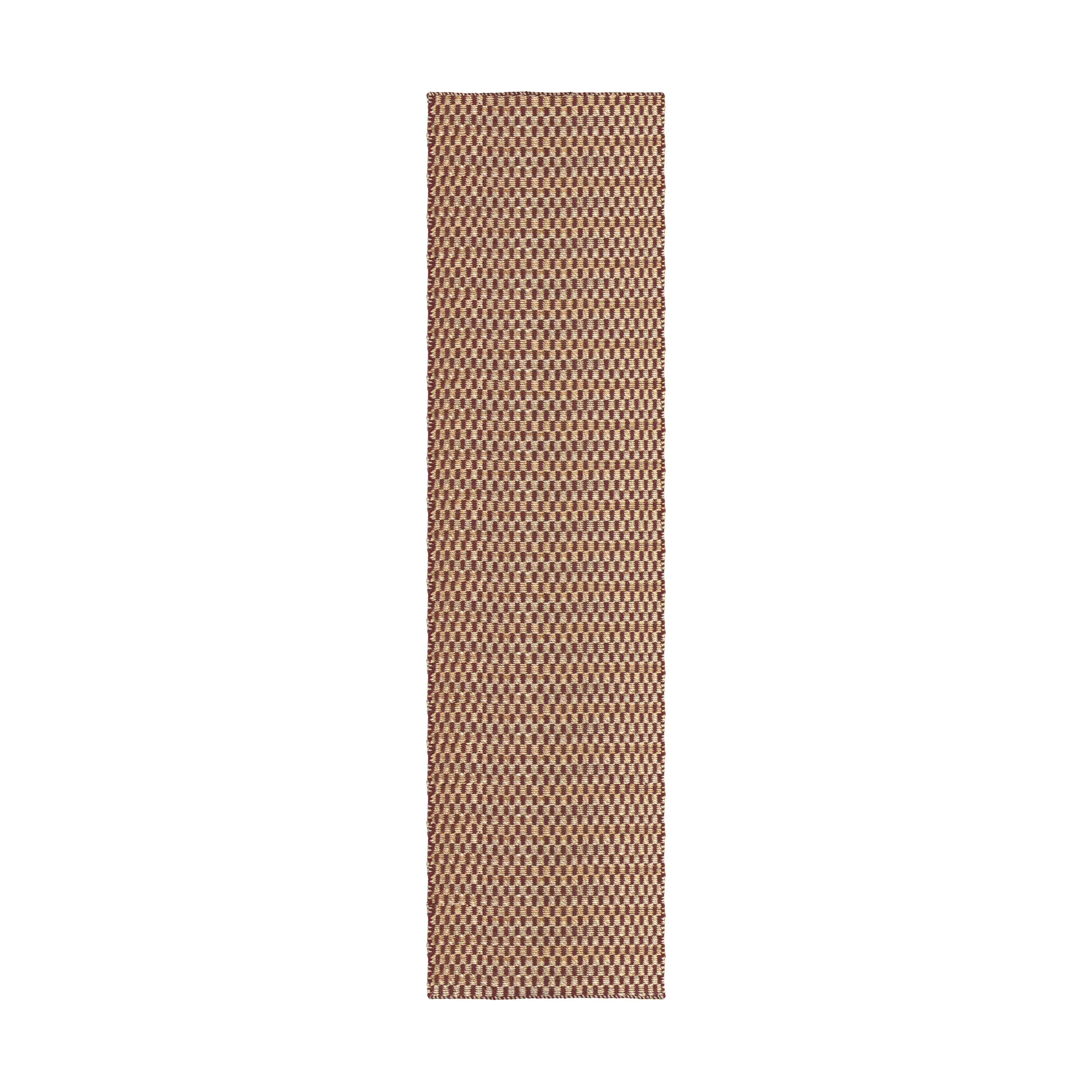 Barley jutemåtte, Burgundy, 75x240 cm Layered
