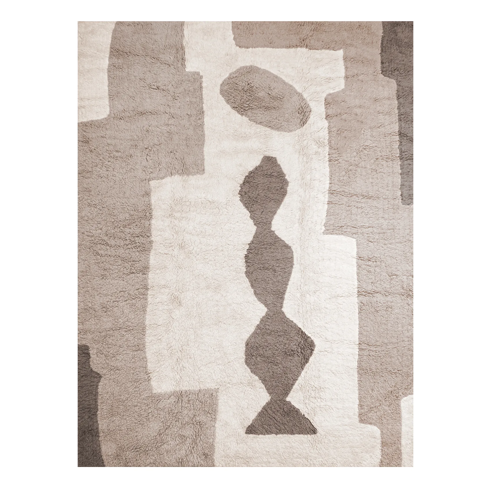 Bird in Space tæppe 180x270 cm, Hvid/Brun/Beige Layered