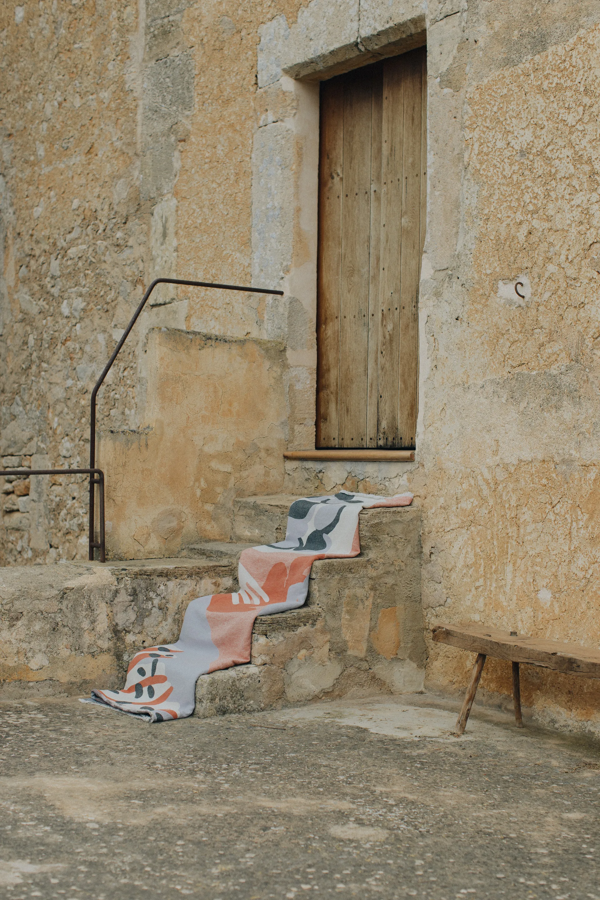 Boqueron bomuldstæppe 130x220 cm, Rød Layered