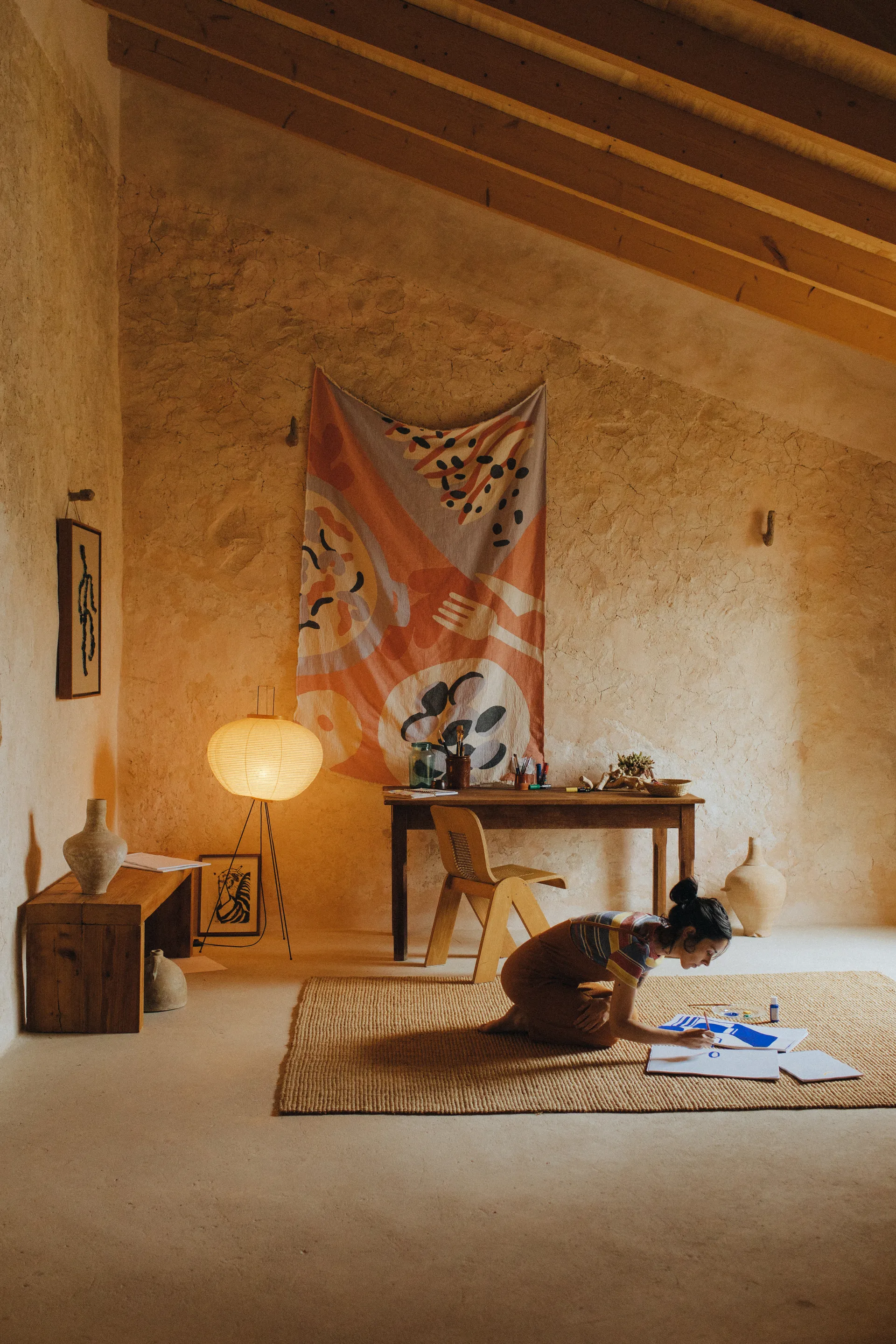 Boqueron bomuldstæppe 130x220 cm, Rød Layered