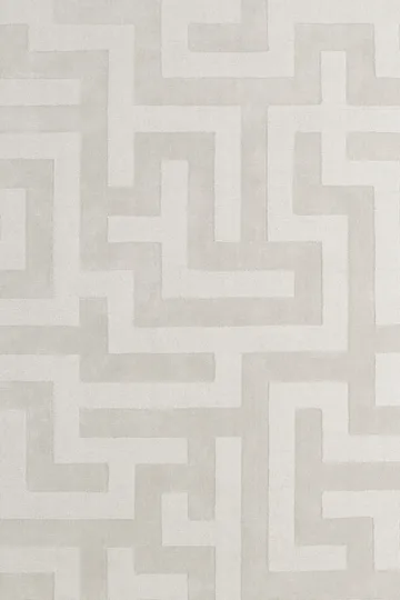 Byzantine grande uldtæppe - Light oatmeal, 300x400 cm - Layered