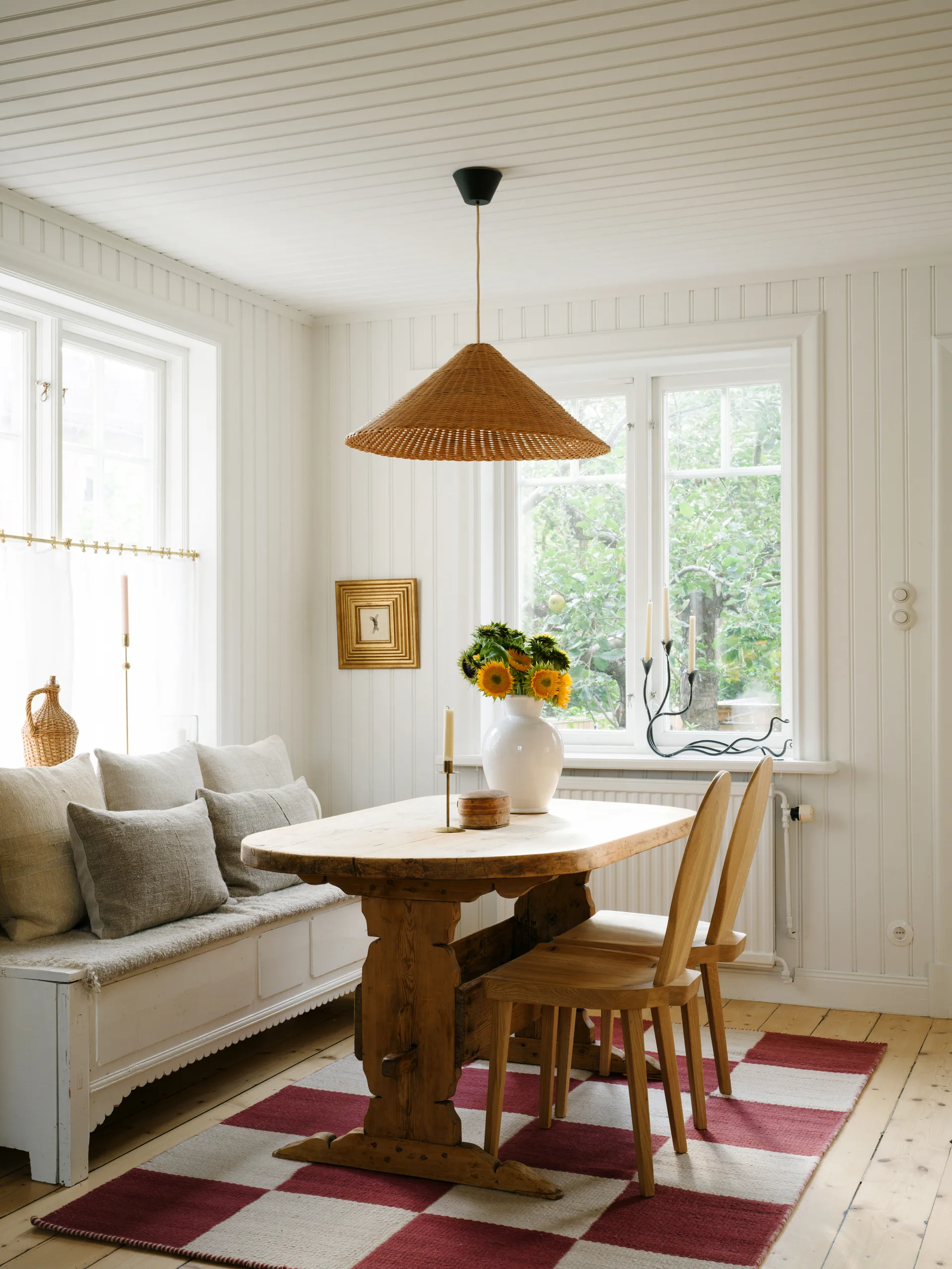 Chess uldtæppe, Burgundy, 140x200 cm Layered