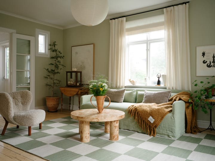 Chess uldtæppe, Sage, 250x350 cm Layered