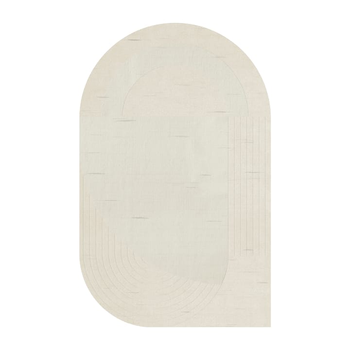 Circular uldtæppe 180x270 cm - Bone white - Layered