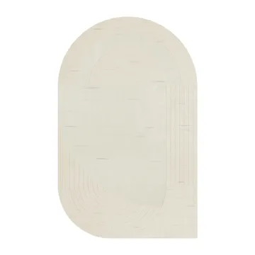 Circular uldtæppe 220x350 cm - Bone white - Layered