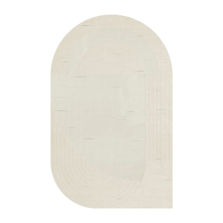 Circular uldtæppe 220x350 cm, Bone white Layered