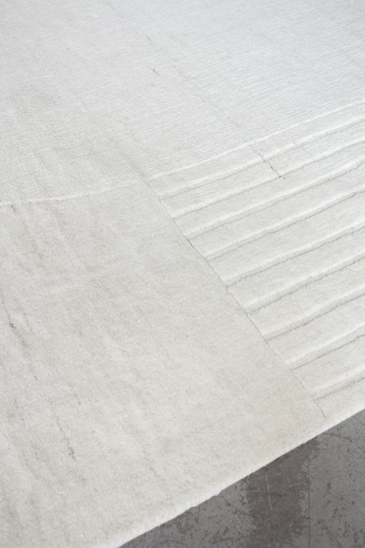 Circular uldtæppe 220x350 cm, Bone white Layered