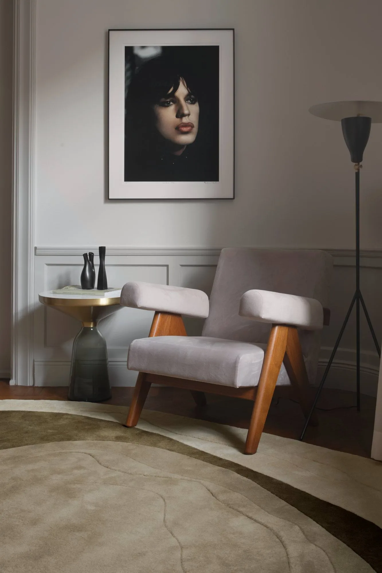 Erik Bratsberg Lozza uldtæppe, Olive, 210x270 cm Layered