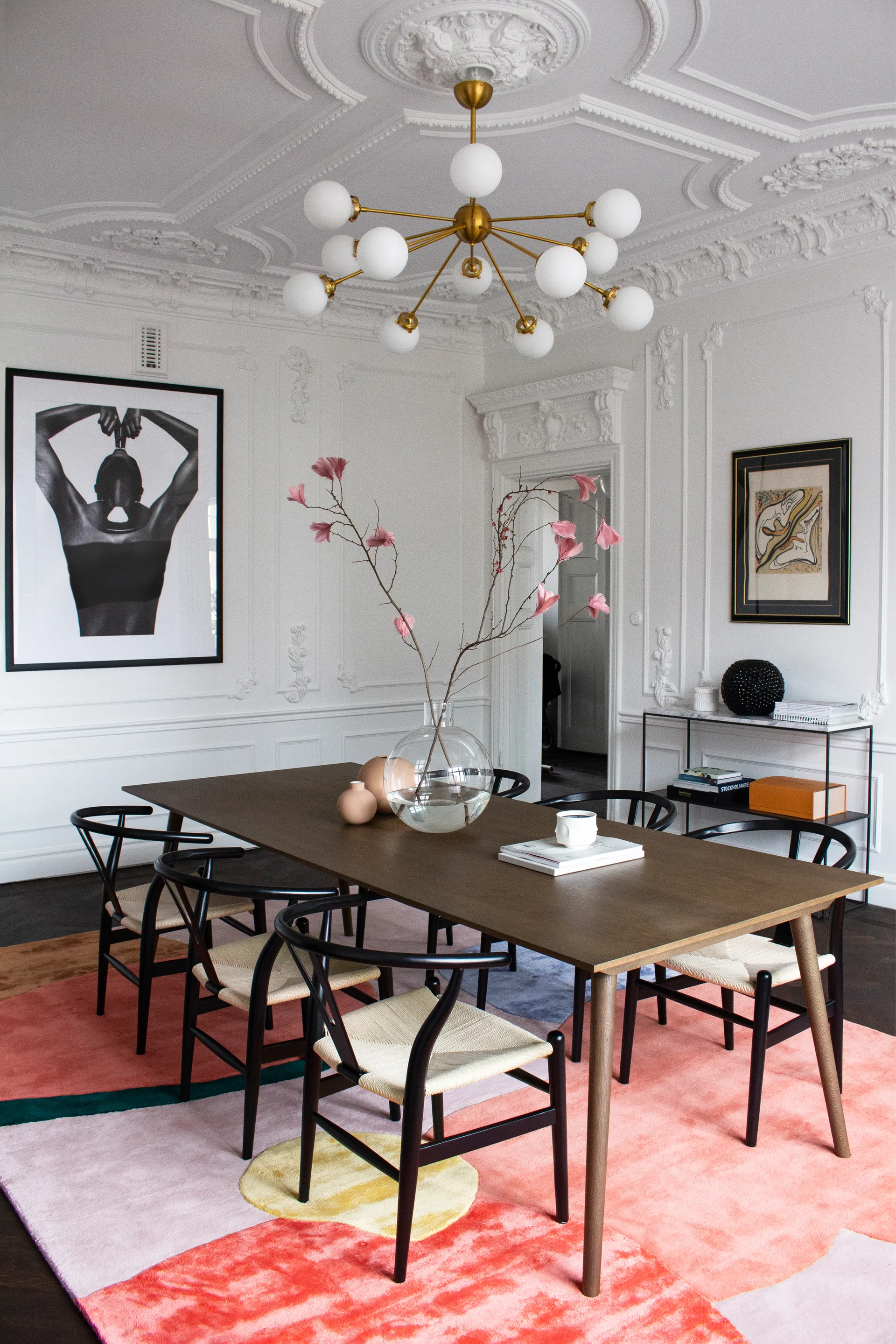 Flower Field uldtæppe 160x230 cm, Pink Layered