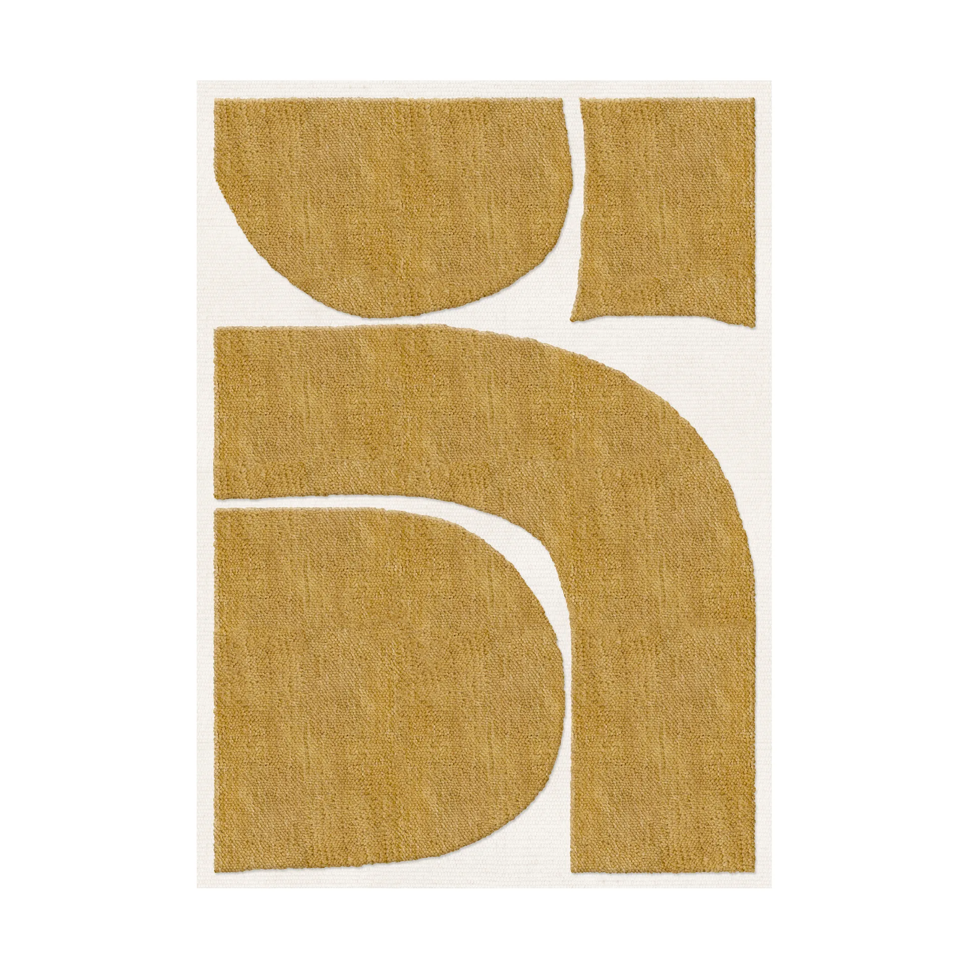 Gotland Rauk uldtæppe, Sunflower yellow 180x270 cm Layered