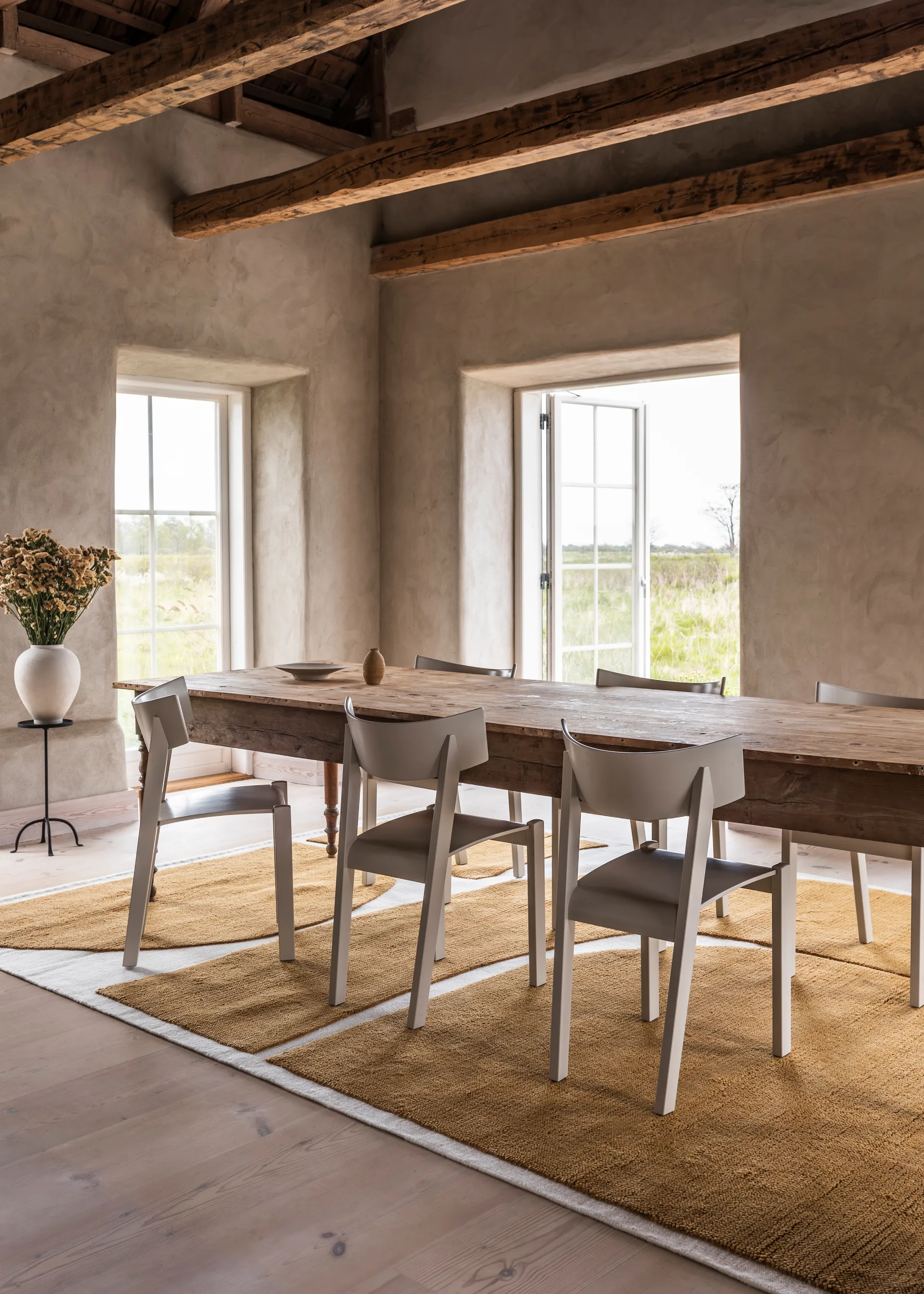 Gotland Rauk uldtæppe, Sunflower yellow 250x350 cm Layered