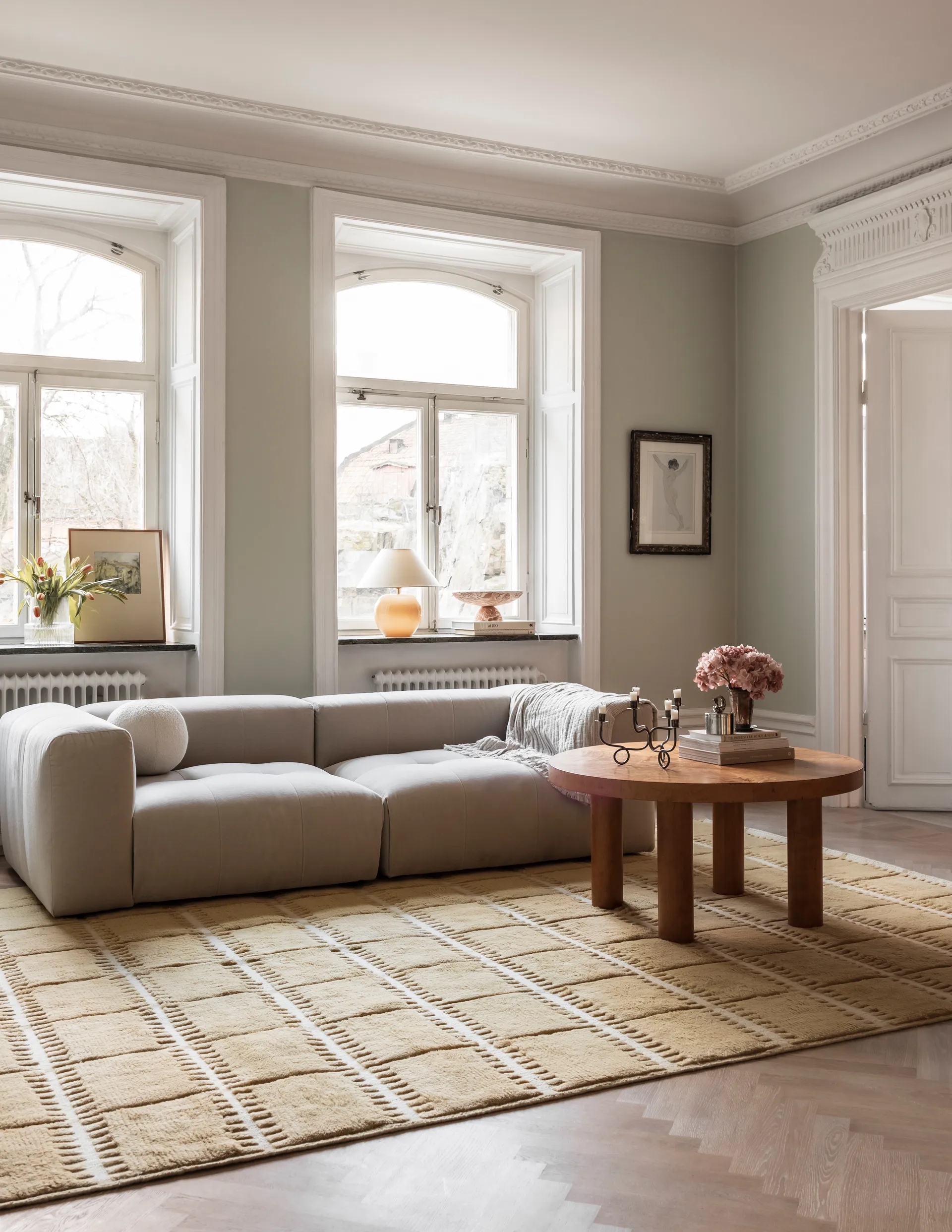 Lilly uldtæppe, Mustard, 200x300 cm Layered