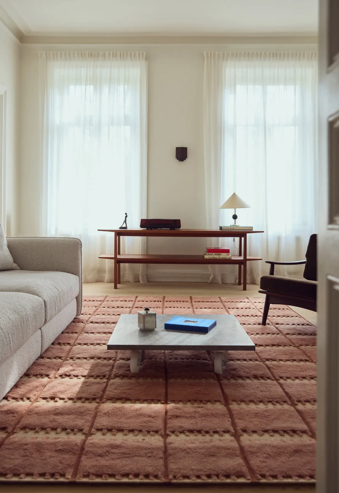 Lilly uldtæppe, Rust, 180x270 cm Layered