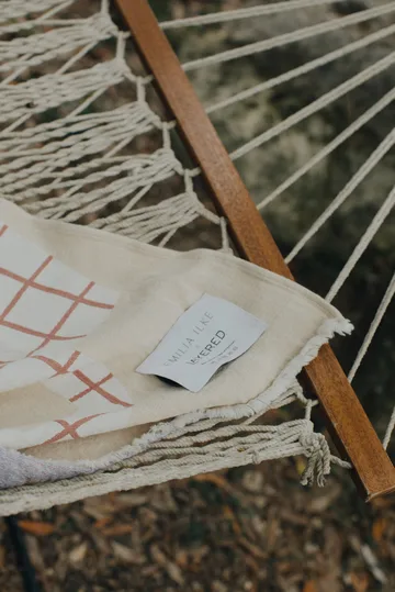 Picnic bomuldstæppe 130x220 cm - Beige - Layered