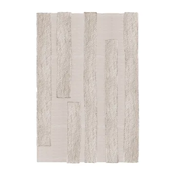 Punja Bricks uldtæppe - Sand Melange, 160x230 cm - Layered