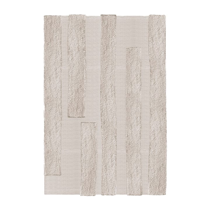 Punja Bricks uldtæppe - Sand Melange, 160x230 cm - Layered