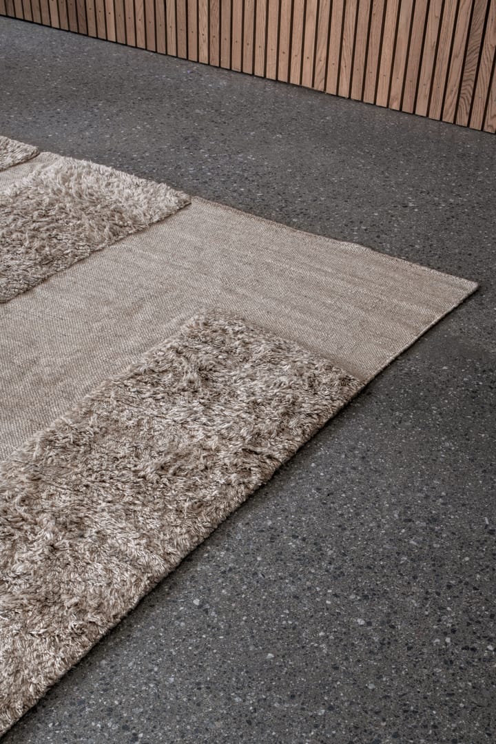 Punja Bricks uldtæppe - Sand Melange, 160x230 cm - Layered