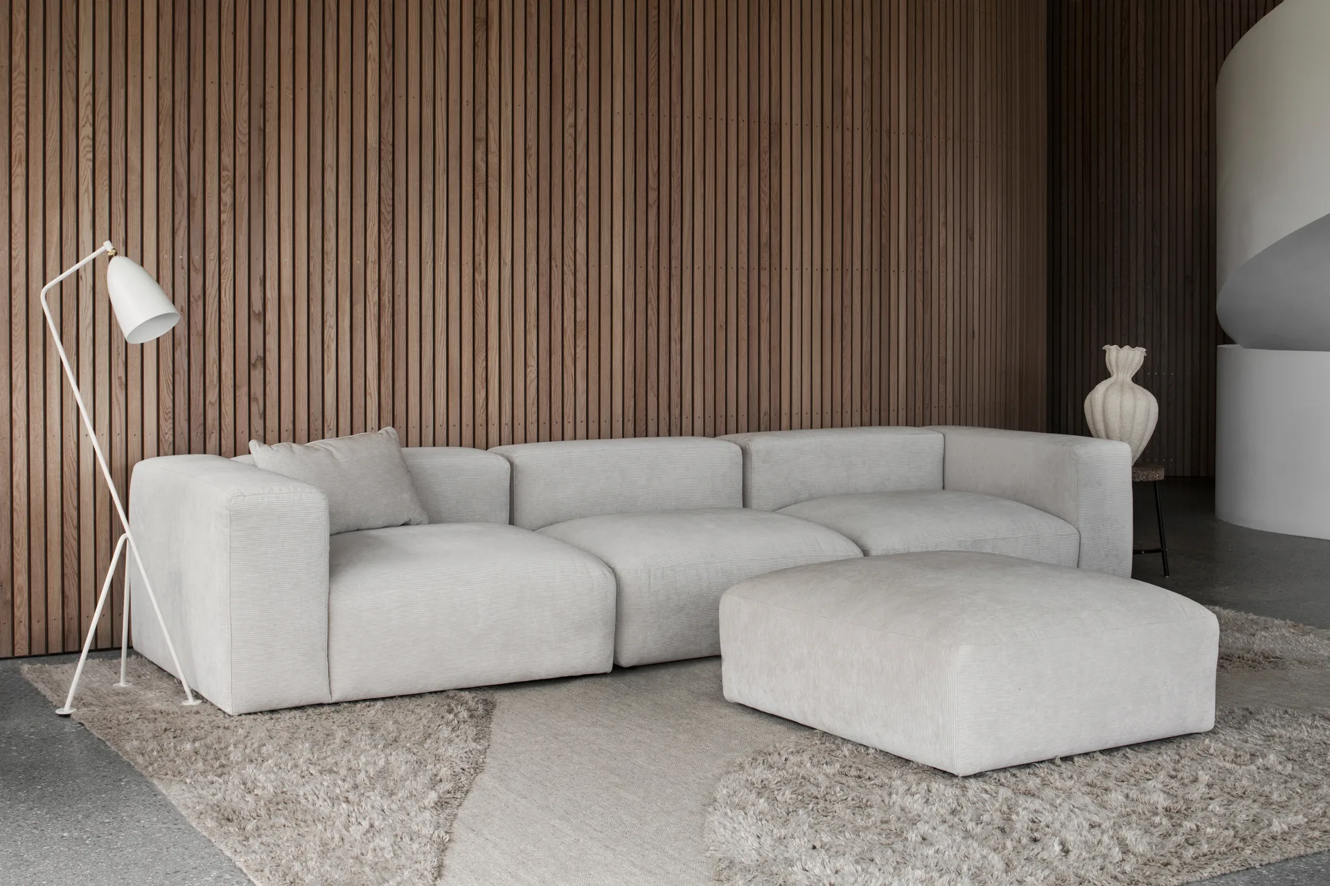 Punja plasma uldtæppe 160x230 cm, Sand melange Layered