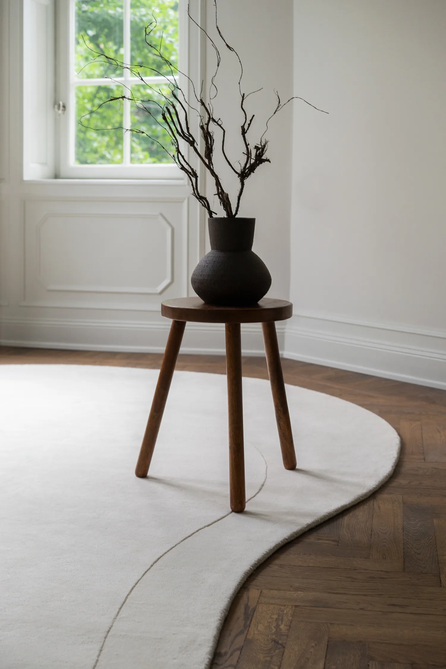 Residue uldtæppe 180x270 cm, Bone White Layered