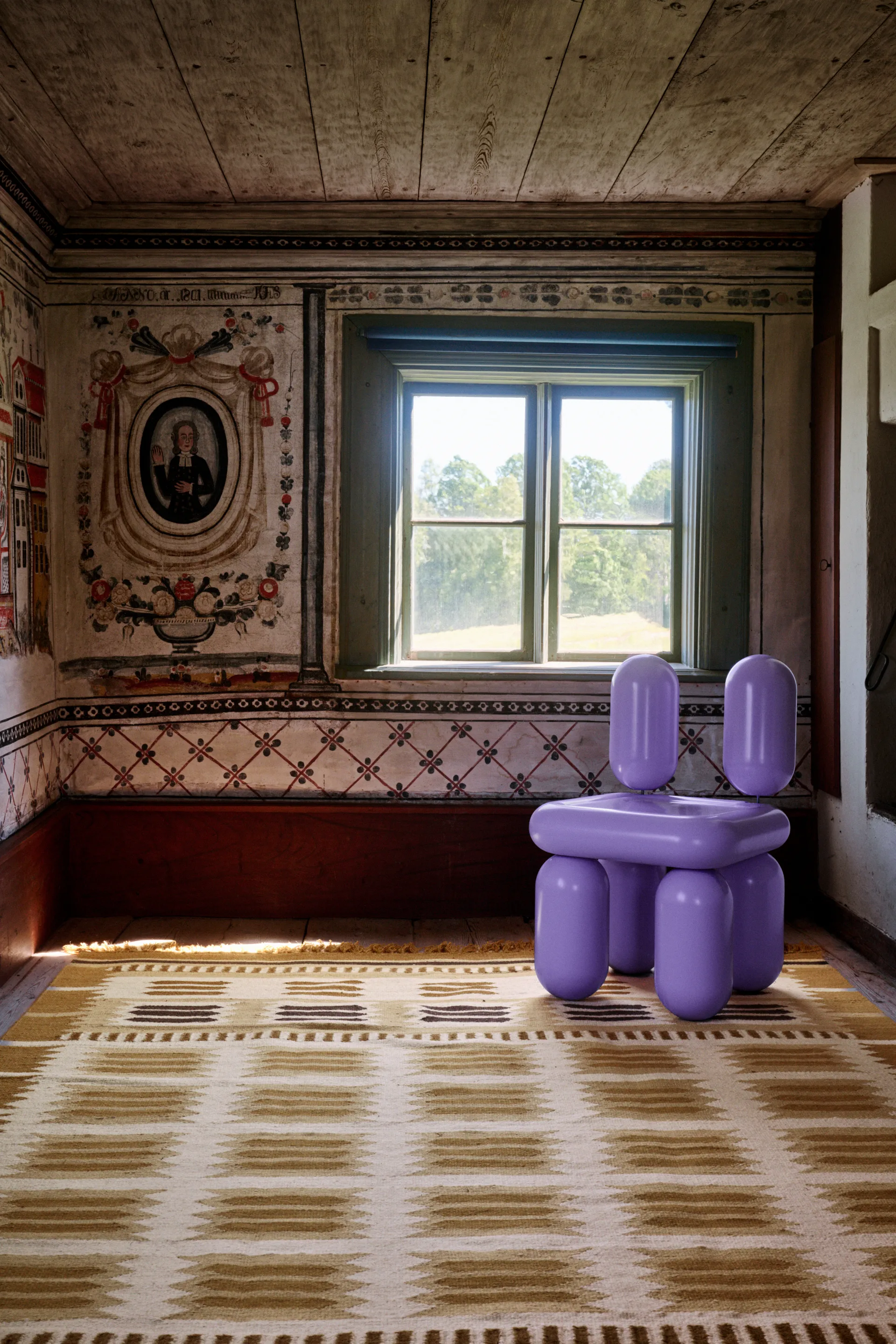 Röllakan Hilma uldtæppe, Marigold, 180x270 cm Layered