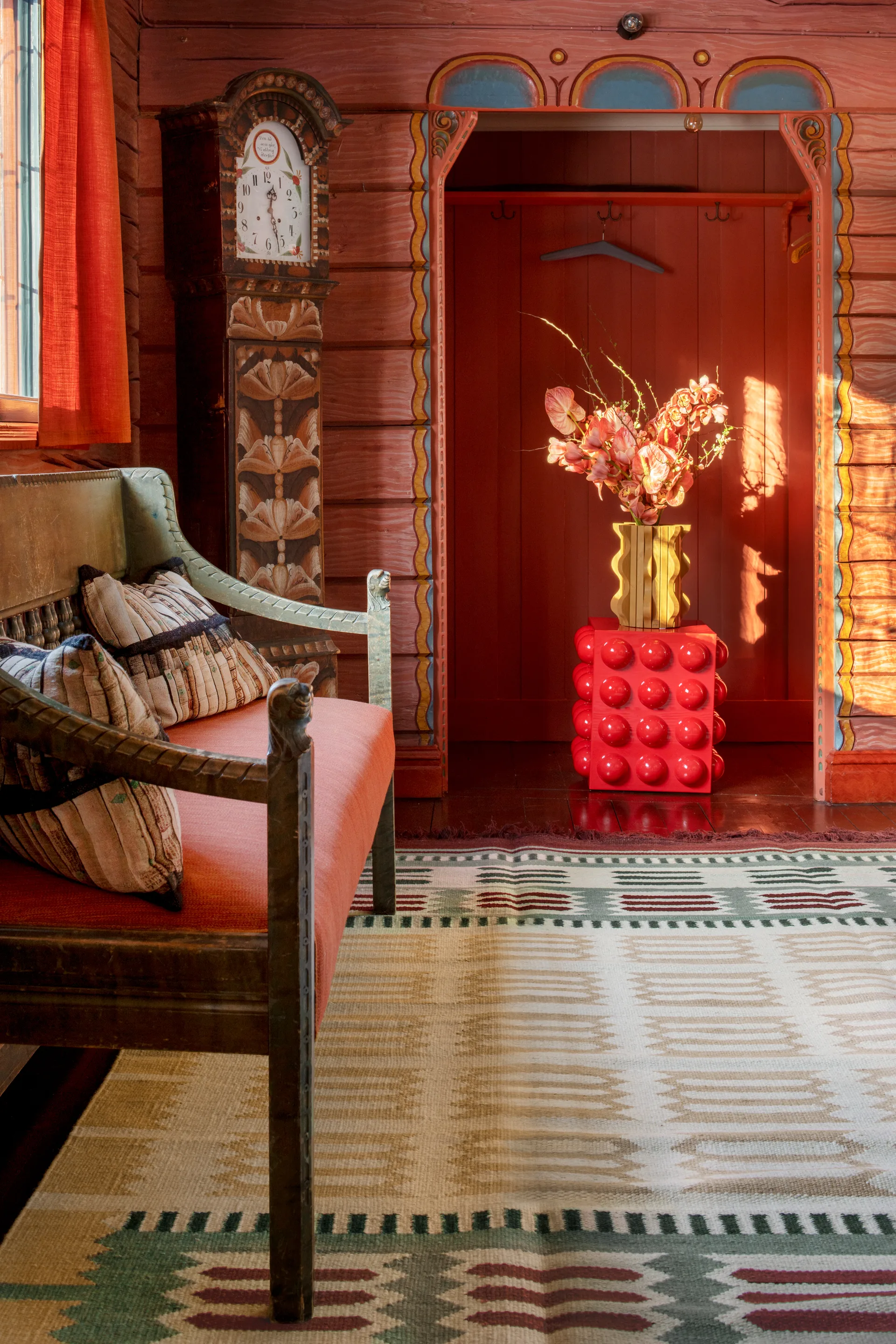 Röllakan Hilma uldtæppe, Primrose, 180x270 cm Layered