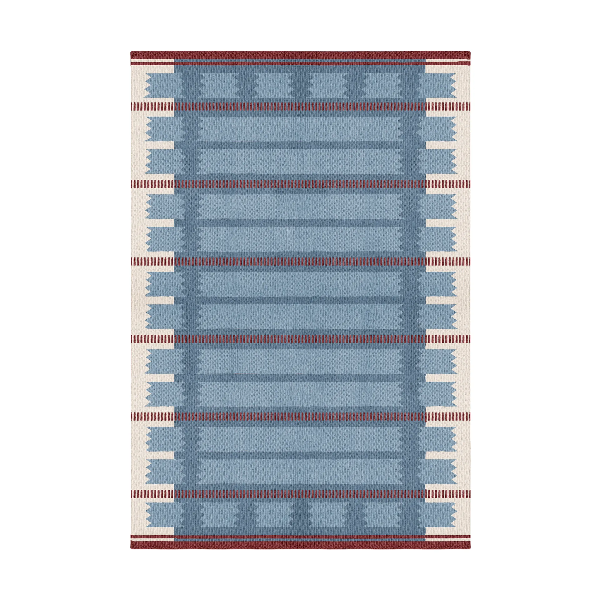 Röllakan Iris uldtæppe, Petrol, 250x350 cm Layered