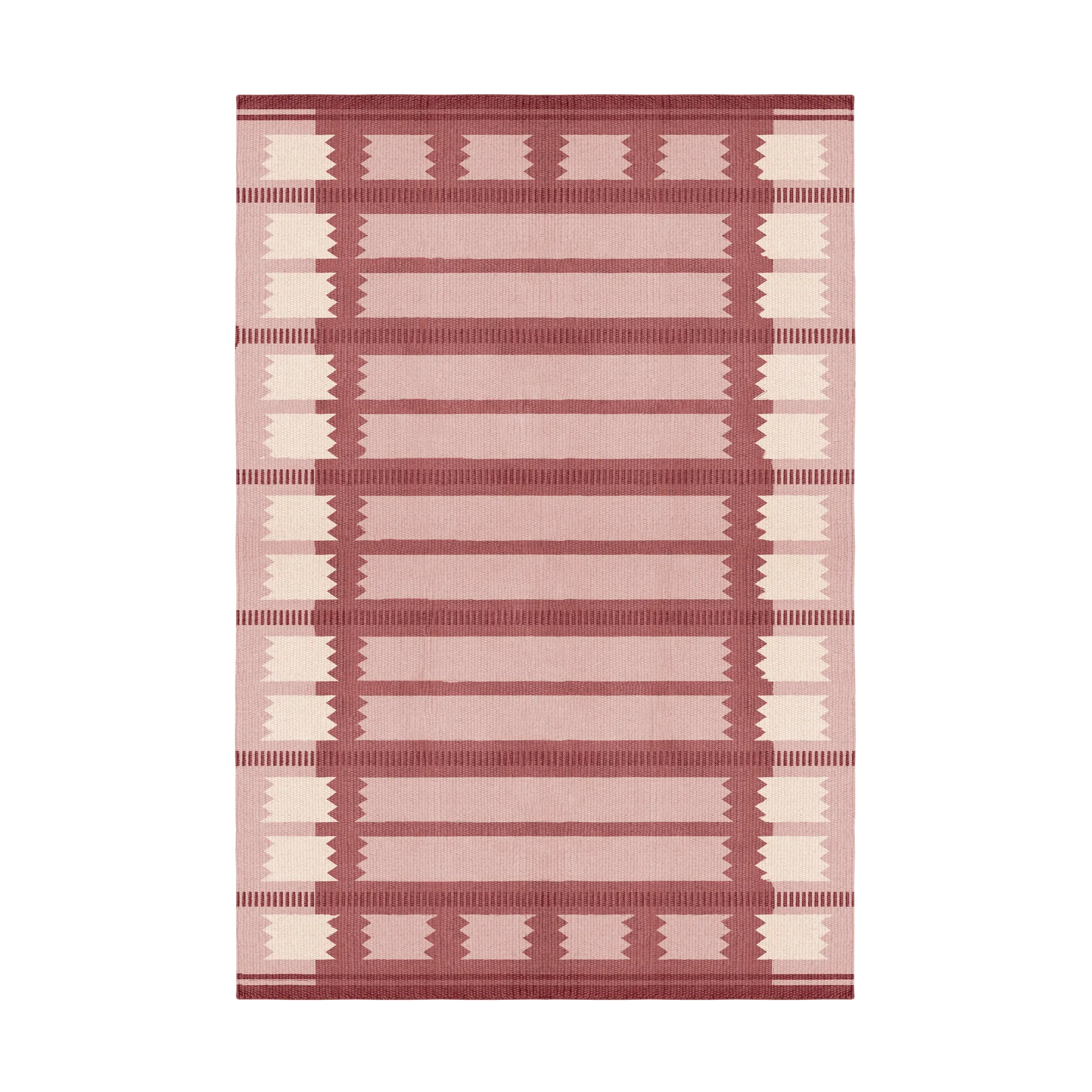 Röllakan Iris uldtæppe, Rasberry, 180x270 cm Layered