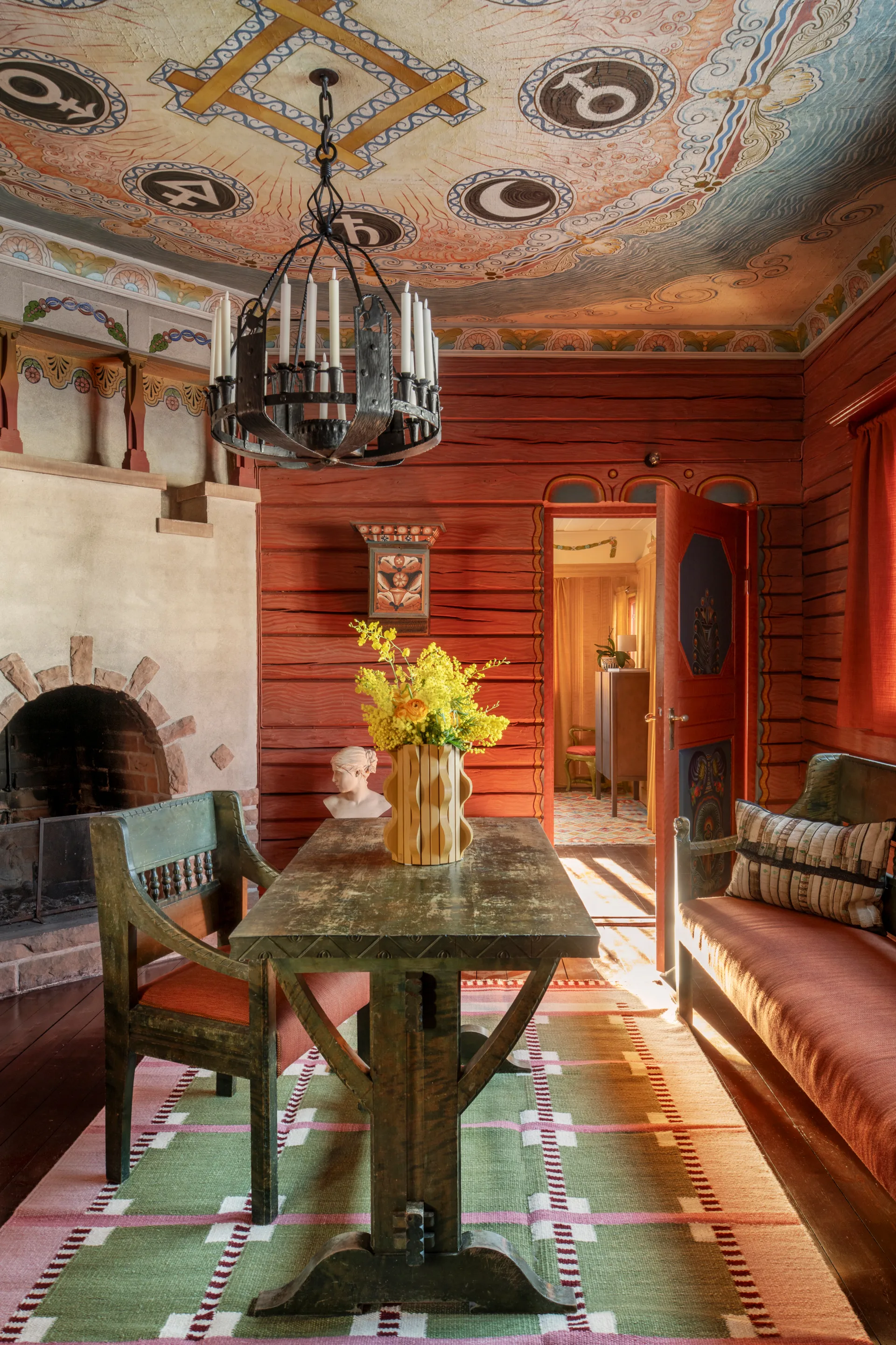 Röllakan Ruth uldtæppe, Spring grass, 200x300 cm Layered