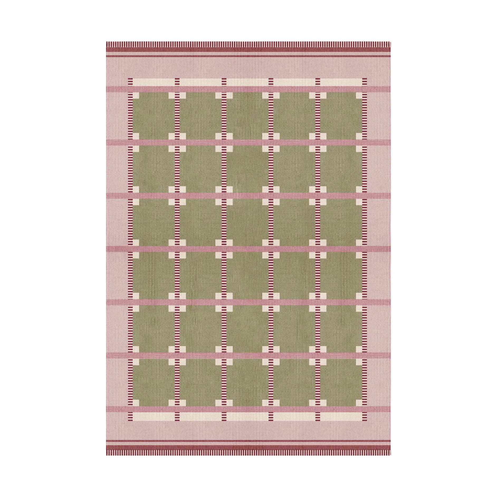 Röllakan Ruth uldtæppe, Spring grass, 250x350 cm Layered