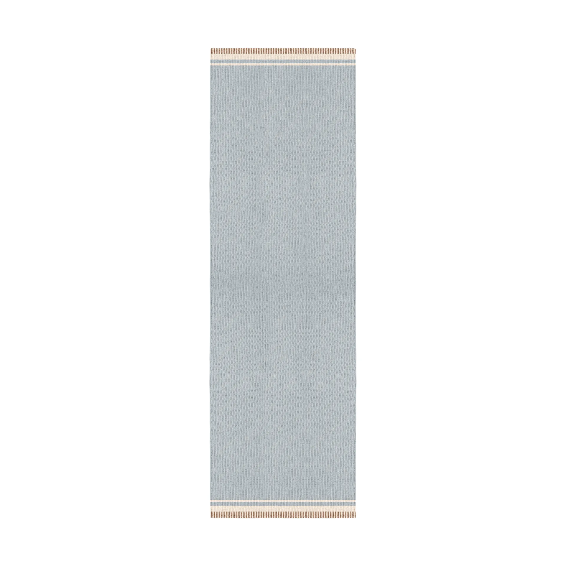 Röllakan Solid uldtæppe, Sky blue, 80x300 cm Layered