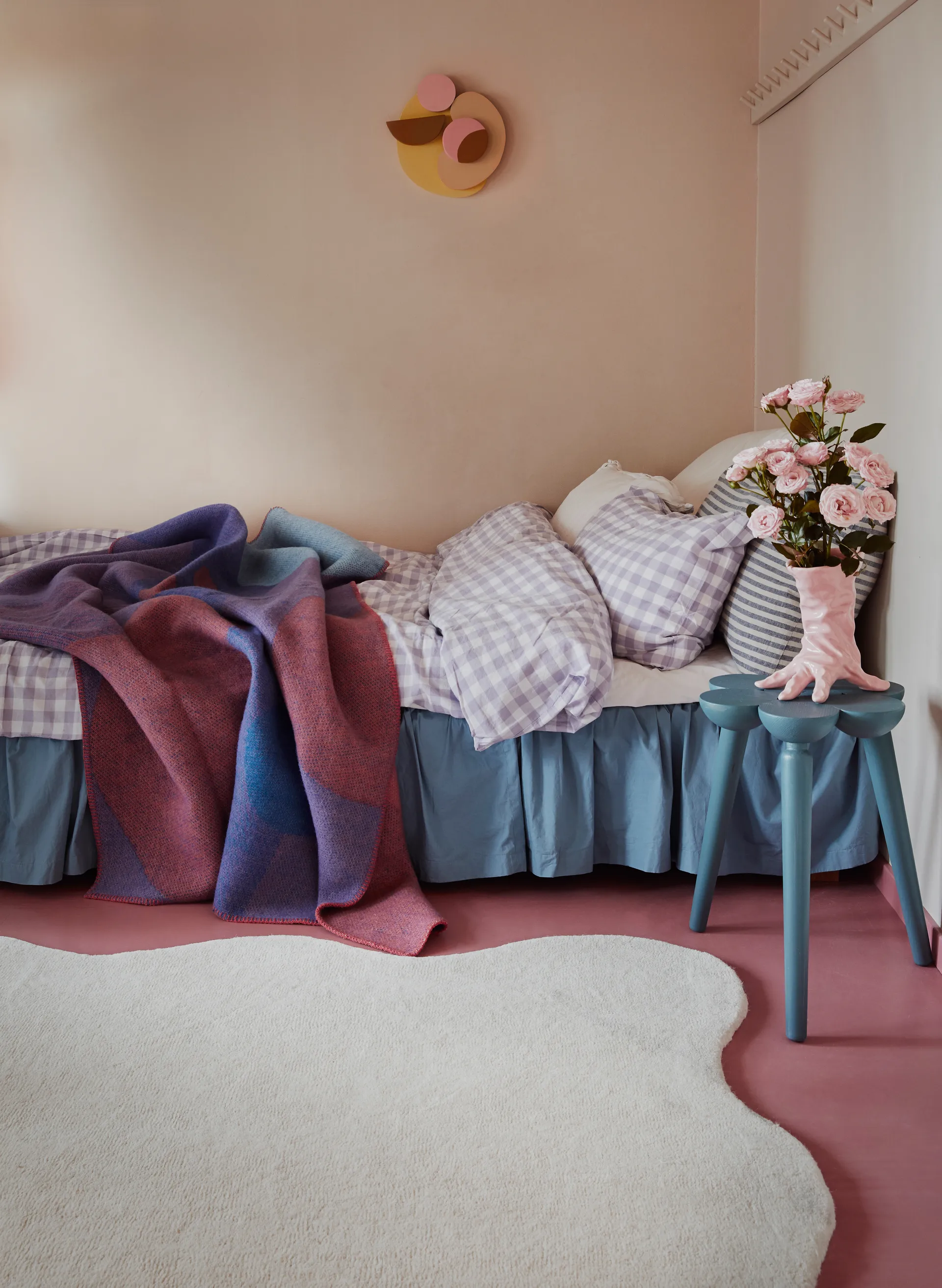 Scallop uldtæppe 160x230 cm, Bone white Layered