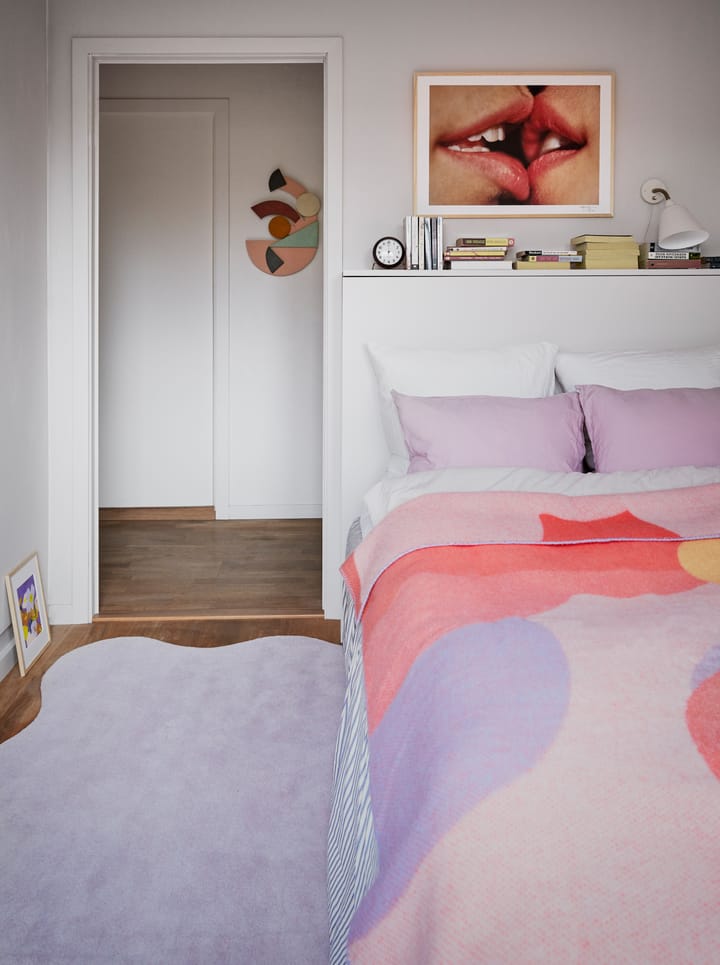 Scallop uldtæppe 180x270 cm, Pink lavender Layered