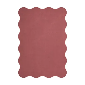 Scallop uldtæppe 200x300 cm - Rosewood red - Layered