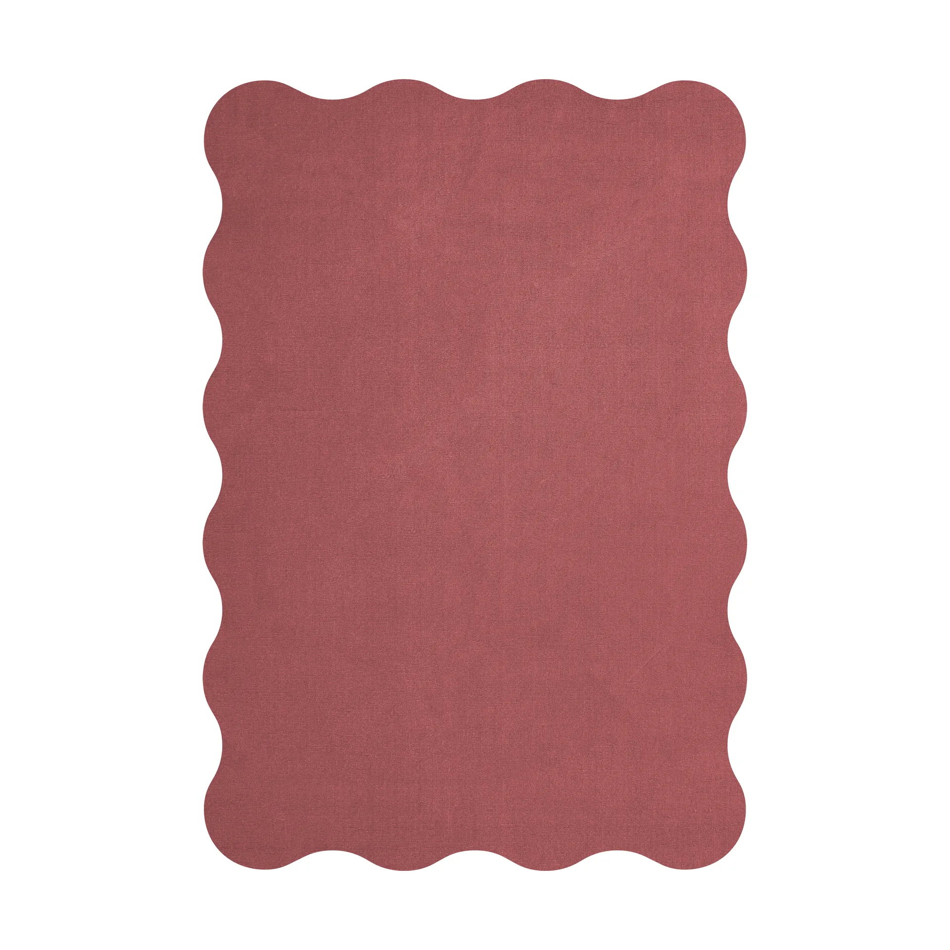 Scallop uldtæppe 250x350 cm, Rosewood red Layered