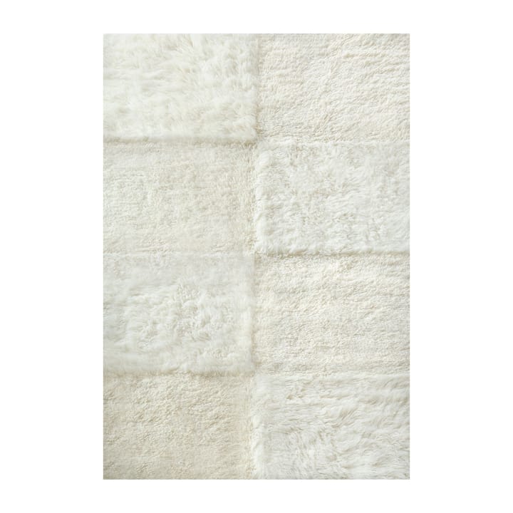 Shaggy Checked ryatæppe, Bone White, 180x270 cm Layered