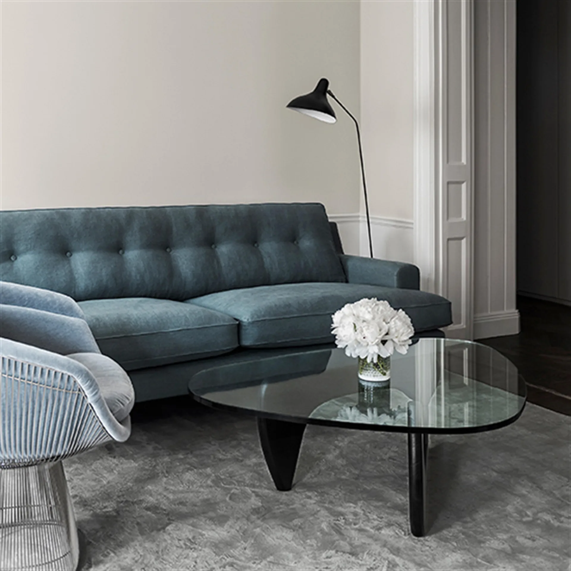 Solid viskose måtte, 250x350 cm, elephant gray (grå) Layered