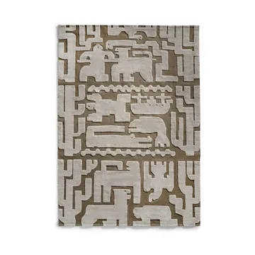 Stig Lindberg Gunnel uldtæppe - Walnut brown, 180x270 cm - Layered