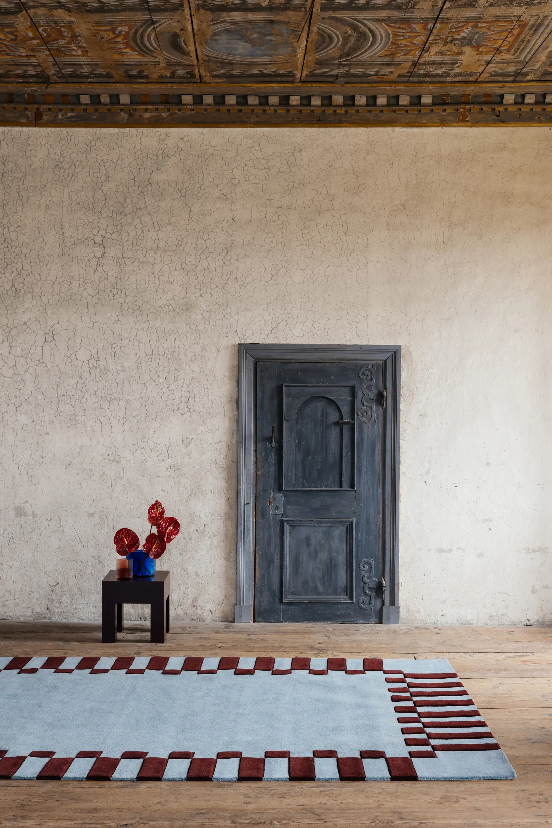Teklan frame uldtæppe, Mulberry sky, 300x400 cm Layered
